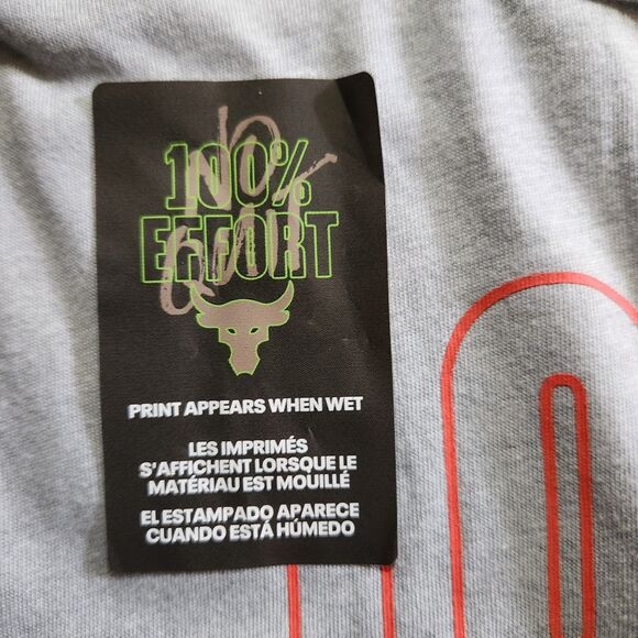 Under Armour Project Rock Tank Top Gray 100% Effort/No Quit Youth Size  XL - Picture 3 of 9